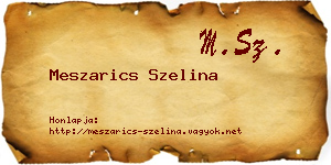 Meszarics Szelina névjegykártya
